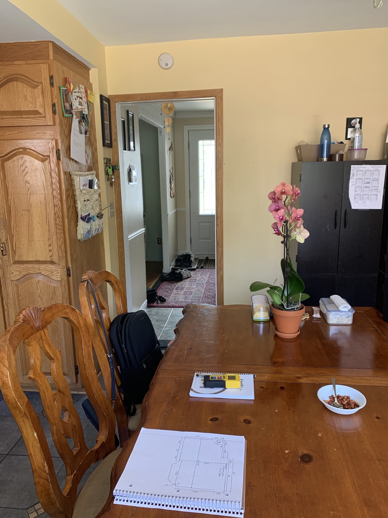 Dining entry before