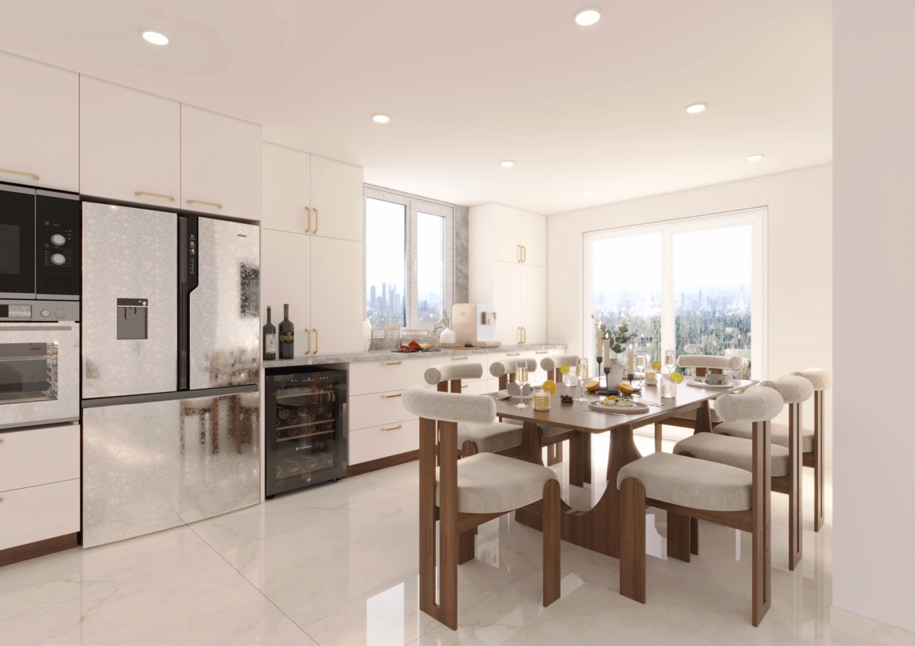 Dining fridge wide