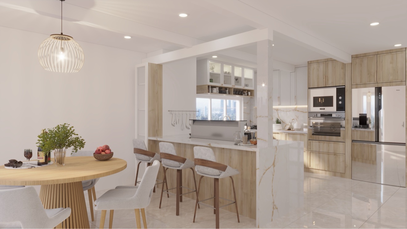 Dining island design vision