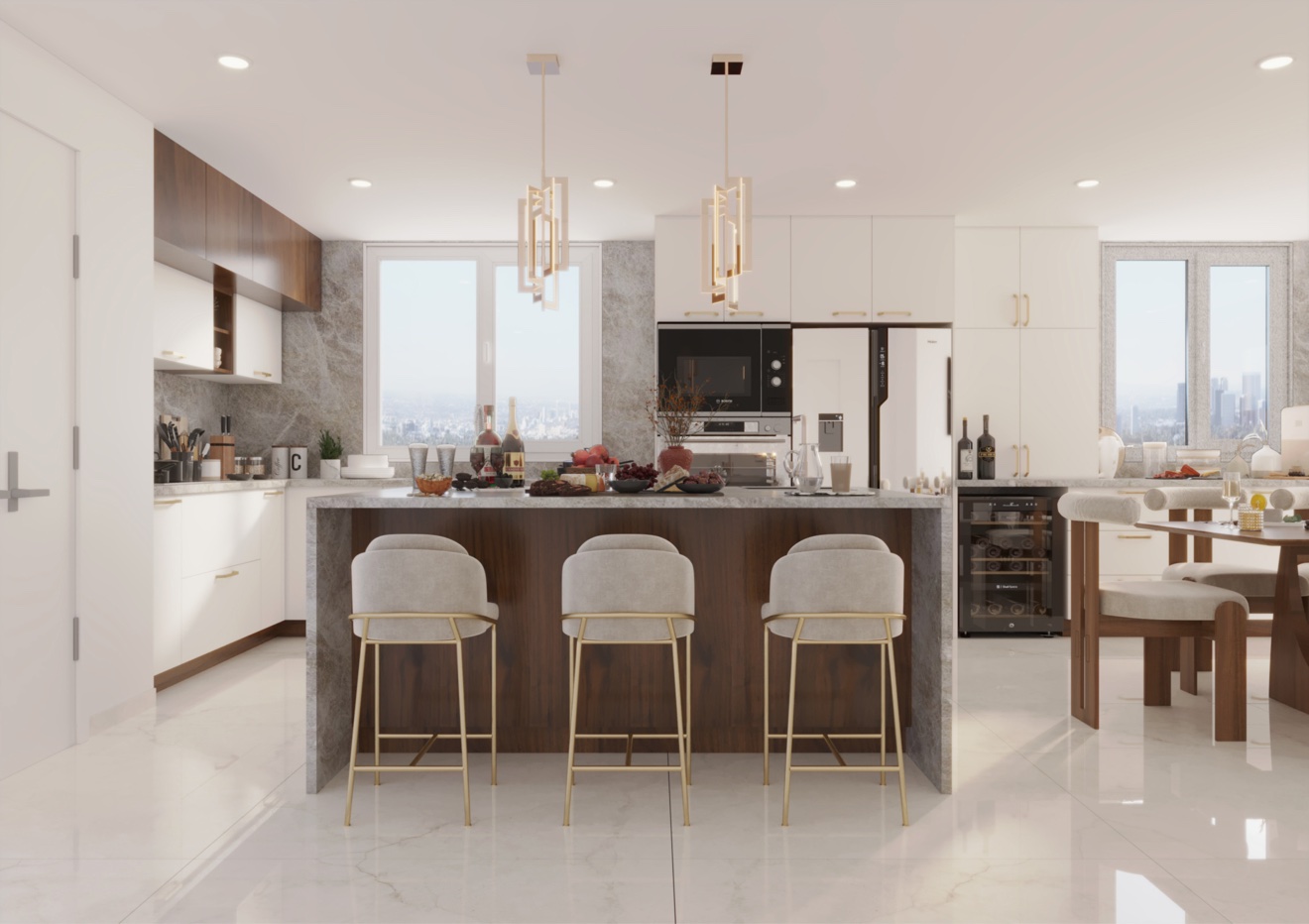Island stools wide