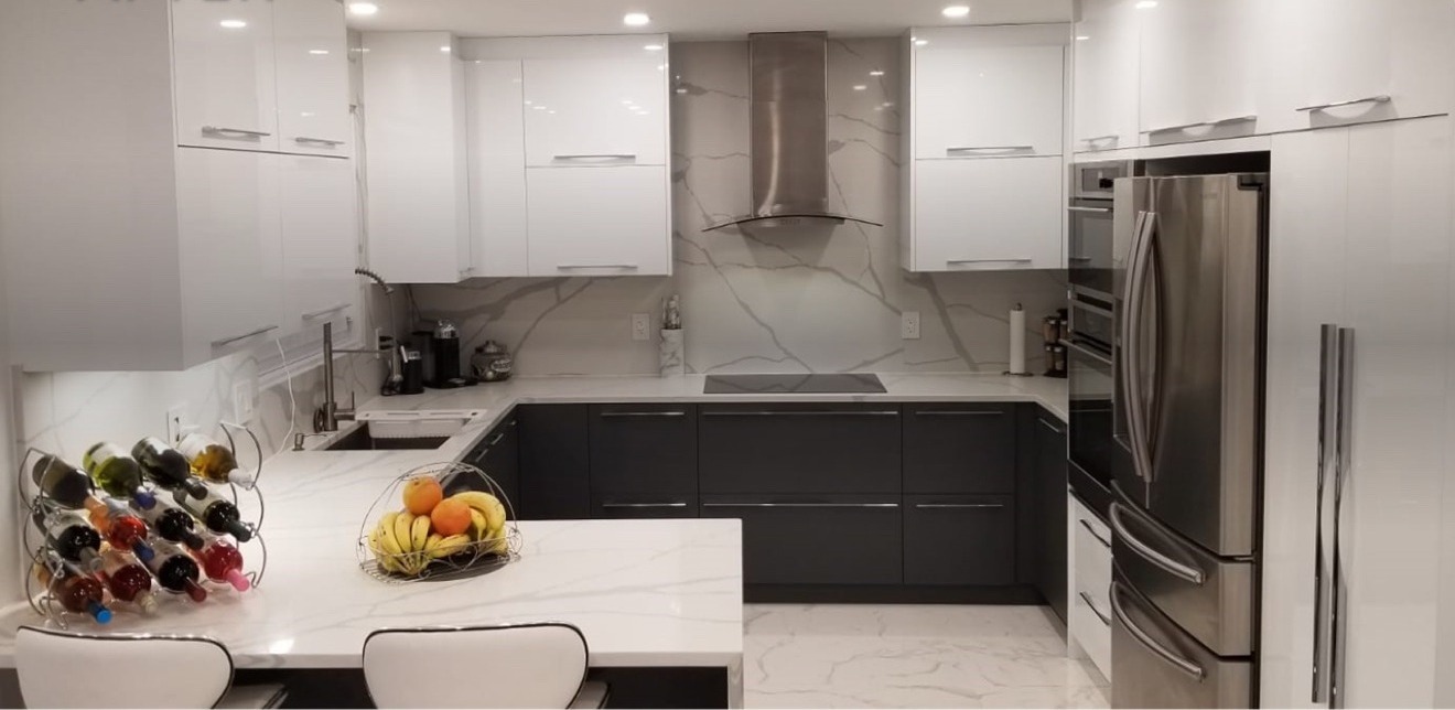 Modern range wall after