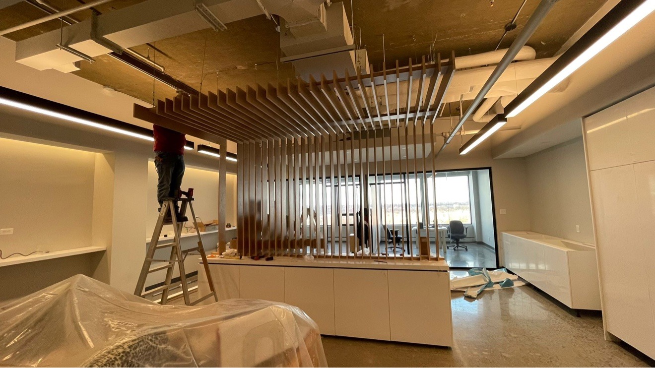 Slat partition install