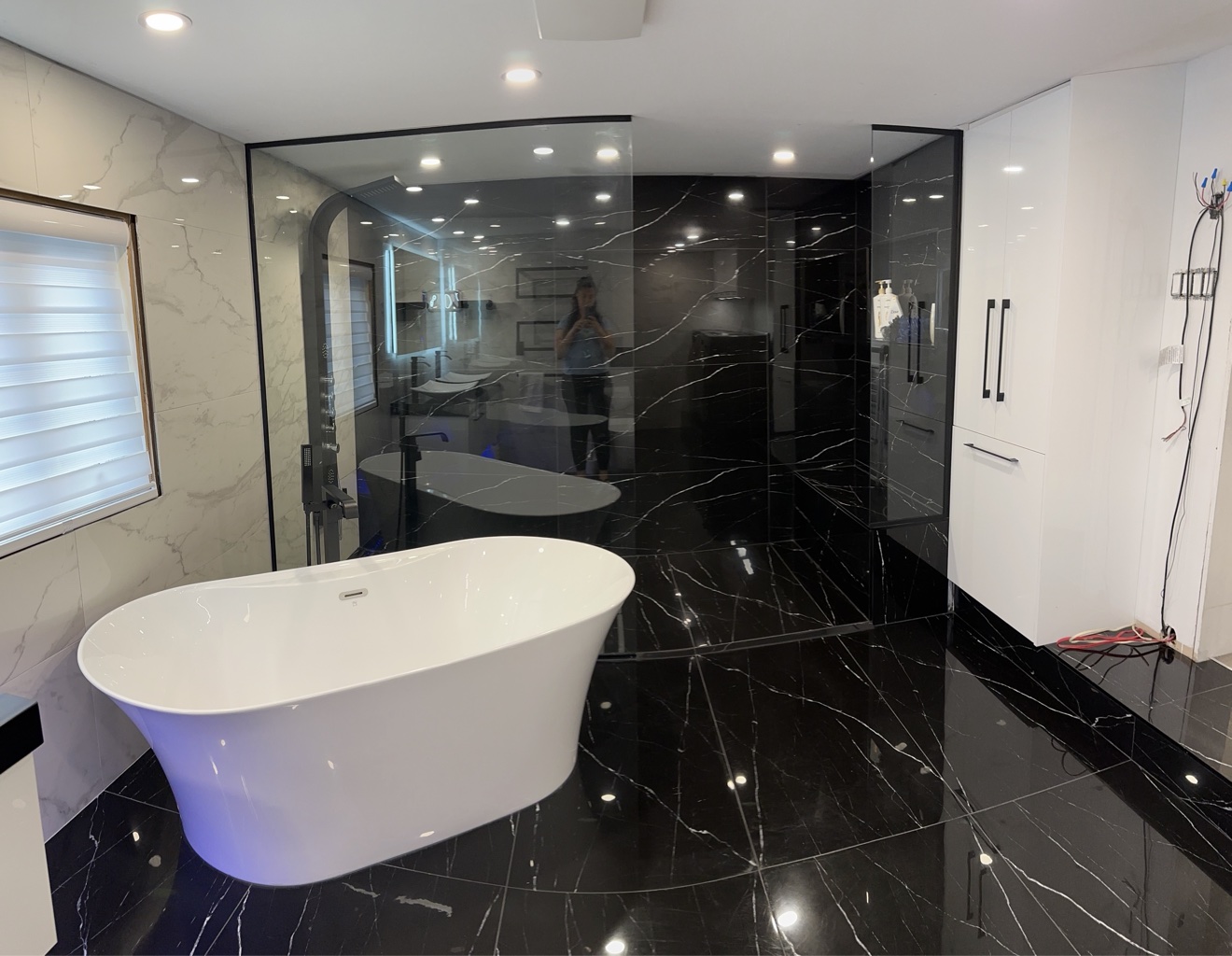 Tub shower after